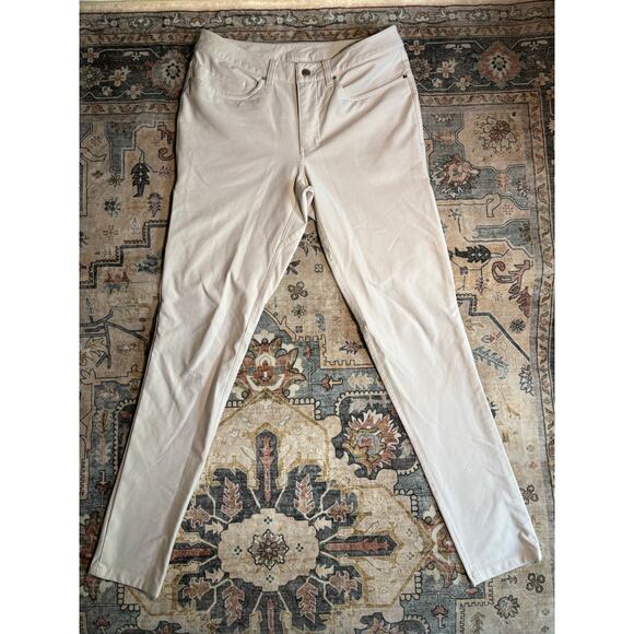 Lululemon Men's ABC Pants Skinny Utilitech Jeans 32" Size 30 White Opal - Picture 1 of 6